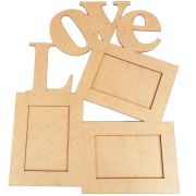 Kit 4 porta retrato mdf Love painel parede amor namorados