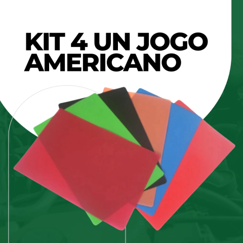 Kit 4 Un Jogo Americano 44x29 em PP Liso