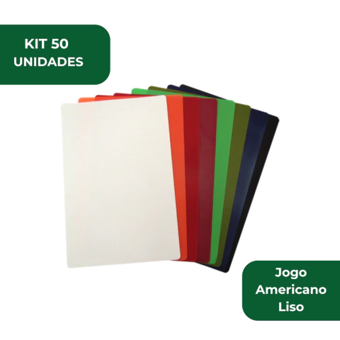 Kit 50 Un Jogo Americano Restaurante Impermeável 44x29 em PP Liso