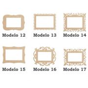 Kit 6 moldura Retangular mdf 30cm decoração festa 6 opções