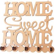 Kit 6 porta chave mdf home sweet home arte decoração casa