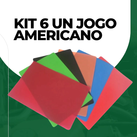 Kit 6 Un Jogo Americano 44x29 em PP Emborrachado