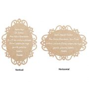 Kit 8 Placa mdf arabesco 23 cm oração santo Anjo da Guarda