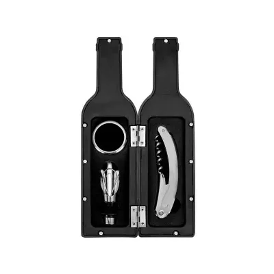 Kit Abridor de Vinho Garrafa 3 Pecas
