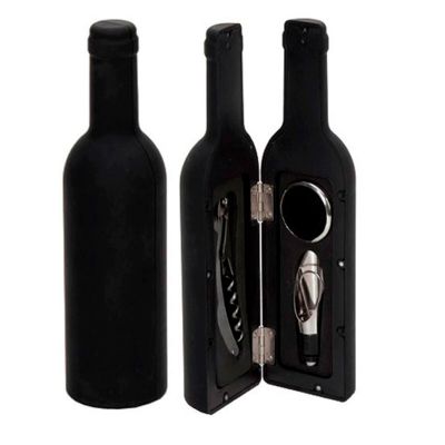 Kit Acessorios de Vinho Formato Garrafa