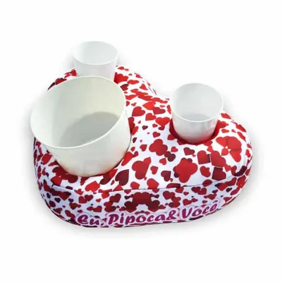 Kit Almofada Com Copos e Balde de Pipoca
