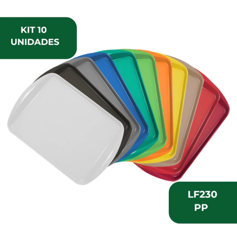 Kit Bandeja Pequena LF230 em PP Preto - CX 10un