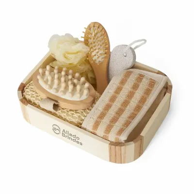 Kit Banho e Relax Corporativo Personalizado 6 Peças: AL62