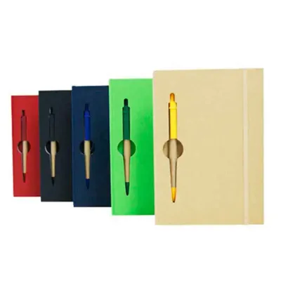 Kit Bloco de Anotacoes Com Caneta Ecologica