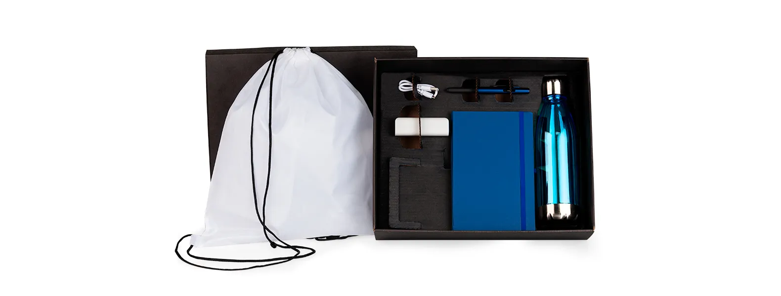 Kit Boas Vindas - Azul / Branco - 5 Pçs