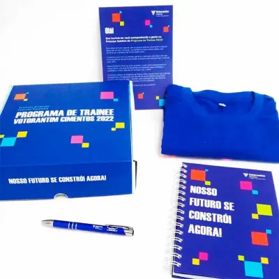 Kit Boas Vindas Com Camiseta Caderno e Caneta