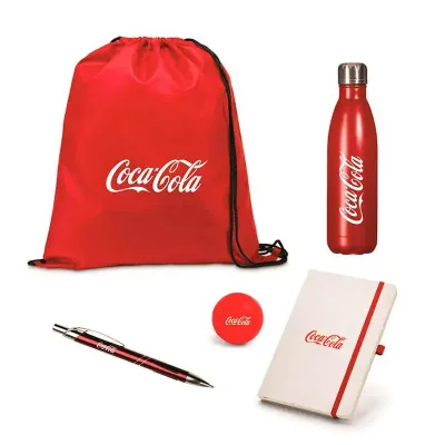 Kit Boas Vindas Personalizado Com Mochila Caderneta Garrafa Inox Caneta e Bolinha