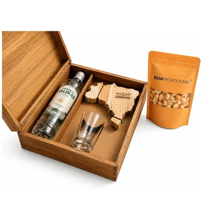 Kit cachaça e petisco