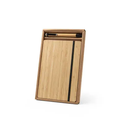 Kit Caderno e Caneta em Bambu Gaiman