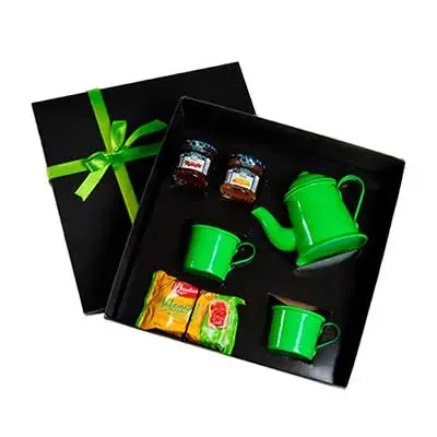Kit Cafe Com Bule 2 Canecas em Aluminio