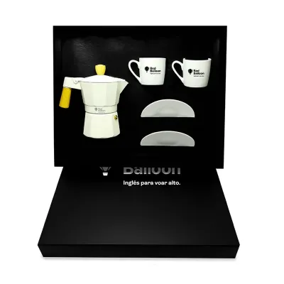 Kit Cafe Com Cafeteira Italiana 200ml