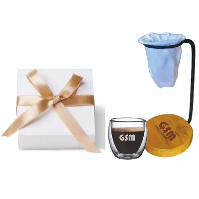 Kit Cafe Com Coador e Copo Parede Dupla