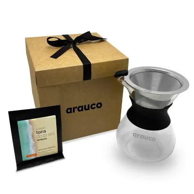Kit Cafe Com Coador Inox Personalizado