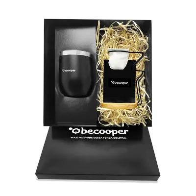 Kit Cafe Com Copo Termico Inox Personalizado