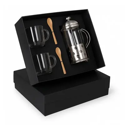 Kit Cafe e Cafeteira Francesa Personalizada