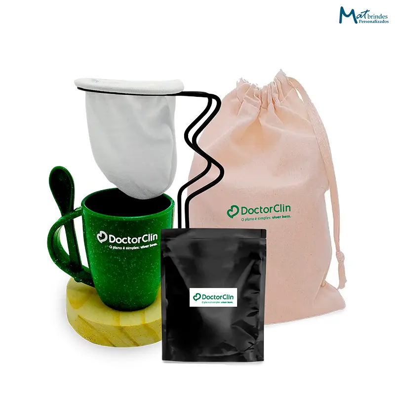 Kit Café Ecológico no Saquinho de Algodão Dia das Mães