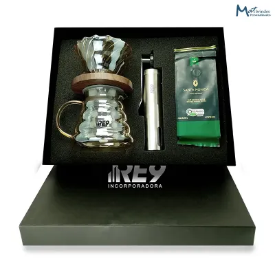 Kit Cafe Gourmet e Cafeteira de Vidro Mb986