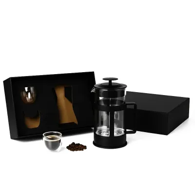 Kit Café Personalizado com cafeteira e copos