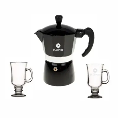 Kit Cafeteira Italiana Com 3 Pecas