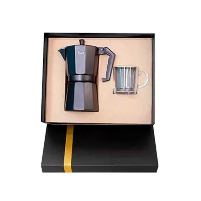 Kit Cafeteira Italiana Com Caneca