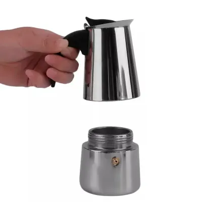 Kit Cafeteira Italiana Com Xicaras de Porcelana
