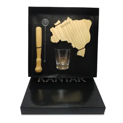Kit Caipirinha Com Tabua e Socador de Madeira