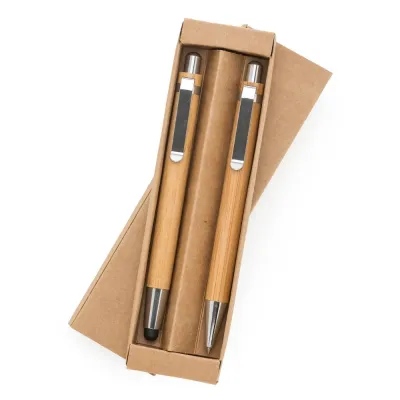 Kit caneta e lapiseira bambu