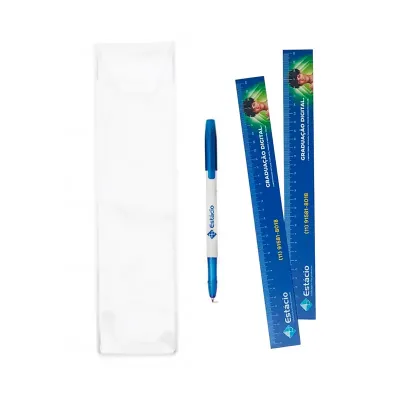 Kit Caneta e Regua Personalizada