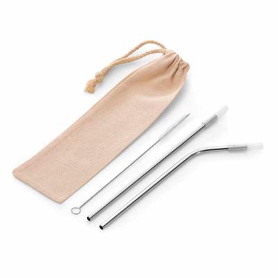 Kit Canudo em Aco Inox Com 03 Pecas