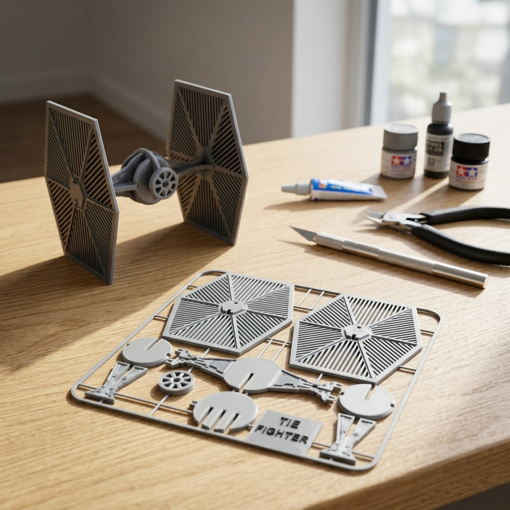 Kit Card TIE Fighter + Star Wars 3D