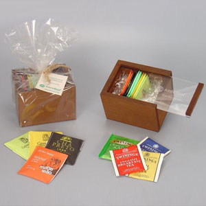 Kit Cha 12 Saches Estojo Madeira