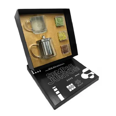 Kit Cha Chaleira Com Infusor Personalizado