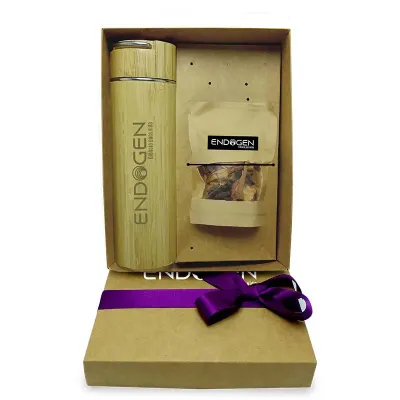 Kit Cha Com Squeeze em Bambu Personalizado