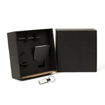 Kit Chaveiro Caderno e Caneta 3 Pcs