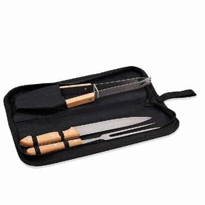 Kit Churrasco 3 Pecas em Estojo Nylon