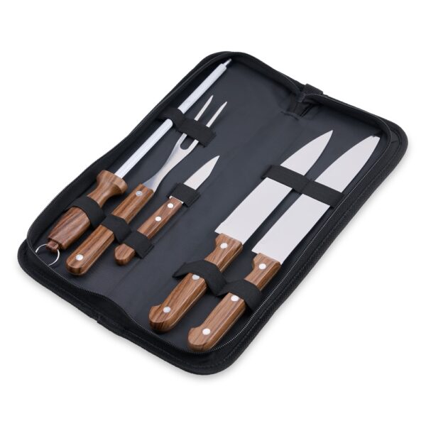 Kit Churrasco 5 Peças (Estojo Em Nylon)