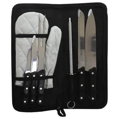 Kit churrasco 7 peças em estojo