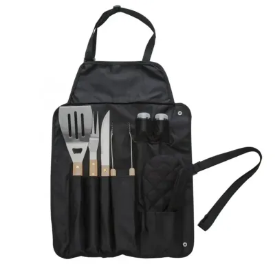 Kit Churrasco 8 Pecas em Estojo de Nylon