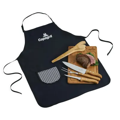 Kit Churrasco Com Avental Kc552