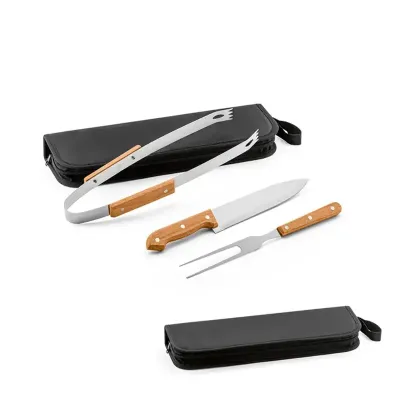 Kit Churrasco em Estojo Com 3 Utensilios