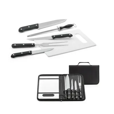 Kit Churrasco em Estojo de Nylon 210d Com Tabua