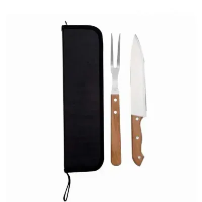 Kit Churrasco Personalizado Com Faca e Garfo