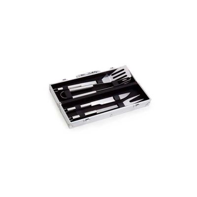 Kit Churrasco Personalizado Para Brinde Com 4 Pecas em Aco Inox Conjunto e Composto Por Maleta 1 f