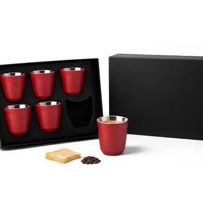 Kit Com 6 Copos de Inox Personalizados