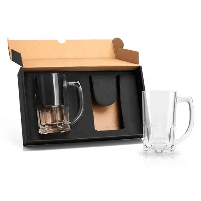 Kit Com Canecas de Vidro Para Chopp de 340ml